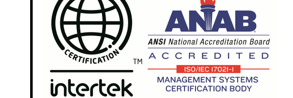 Intertek and ANAB accreditation marks shown on the Cygnus Electronics ISO 9001:2015 certificate